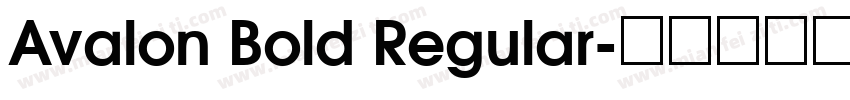 Avalon Bold Regular字体转换
